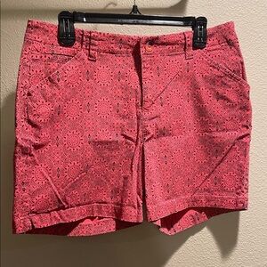Lee straight fit red and black patterned shorts